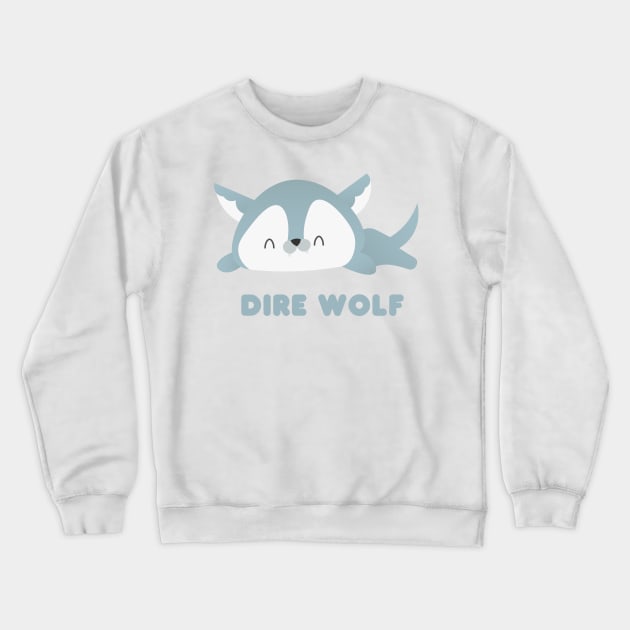 Kawaii Dire Wolf Crewneck Sweatshirt by FlutesLoot